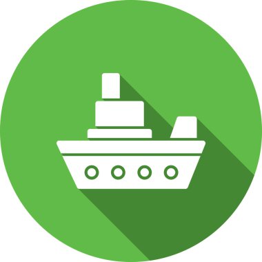 Nakliye konteyner düz vektör simgesi