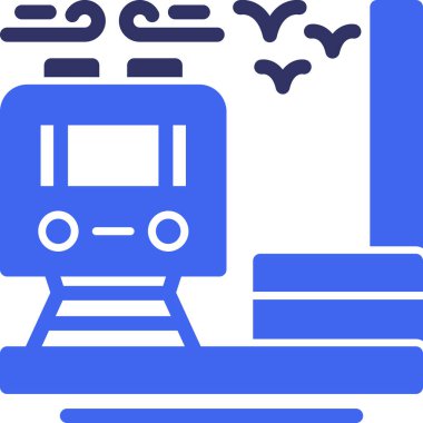 tren. Web simgesi basit illüstrasyon