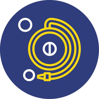 Mavi ve sarı bir ikonun vektör illüstrasyonu