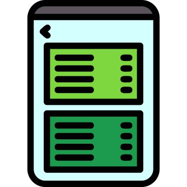 cep telefonu simgesi renk dış hat vektörü