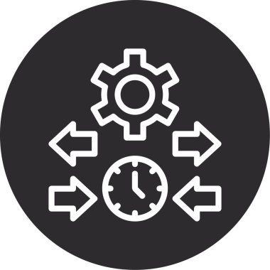 dişli vektör simgesi. resim biçimi, bir dairenin içindeki koyu gri ve gri renkli düz simge sembolüdür..