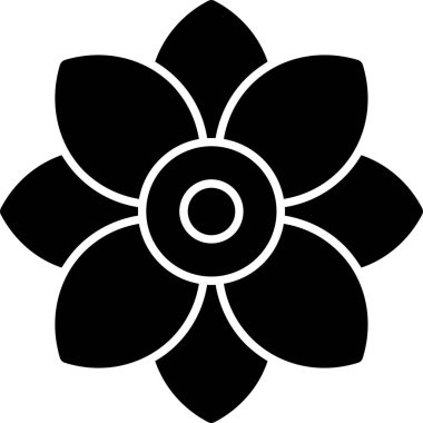 çiçek simgesi vektör illüstrasyonu