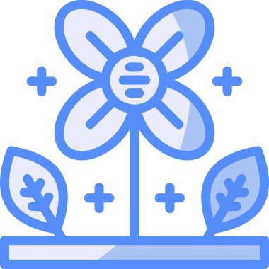 Çiçek. Web simgesi basit illüstrasyon