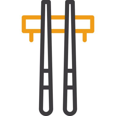 Bir çift siyah ve altın yay vektör illüstrasyonu