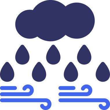 Bulut yağmuru simgesi - özet biçimi