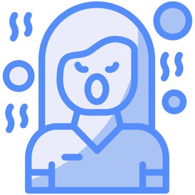 Anahat biçiminde kızgın kadın yüzü simgesi