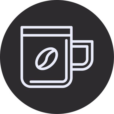 kahve simgesi, vektör illüstrasyonu