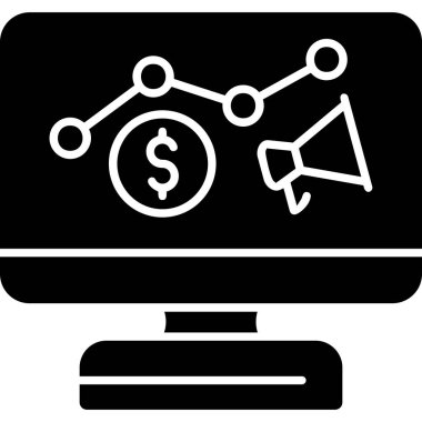 pazarlama simgesi, basit tasarım vektör çizimi