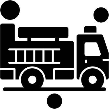 kamyon teslim simgesi, basit vektör illüstrasyonu