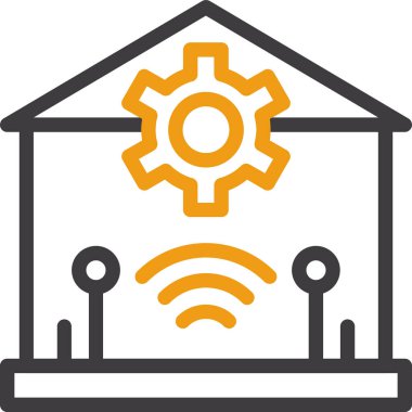 Modern yapı simgesinin vektör illüstrasyonu