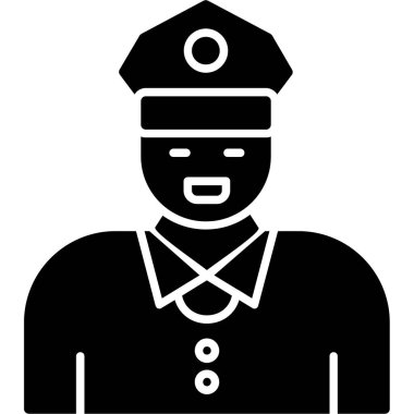 polis simgesi vektör illüstrasyonu