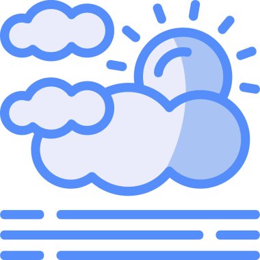 Hava tahmini bulut simgesi ana hat biçiminde