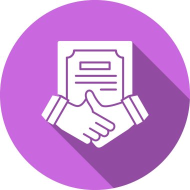 Sözleşme vektör simgesi modern basit vektör illüstrasyonu