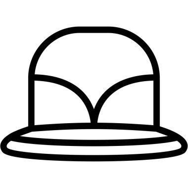 şapka simgesi ana hat vektörü. Şapka. şapka