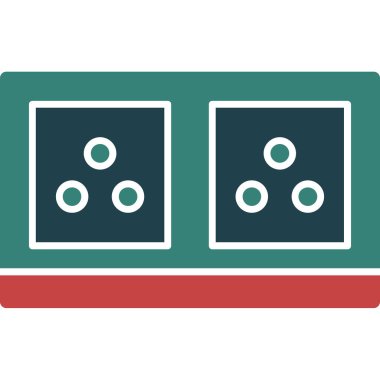 iki ton renkli vektör simgesi, kolayca değiştirilebilir ya da düzenlenebilir