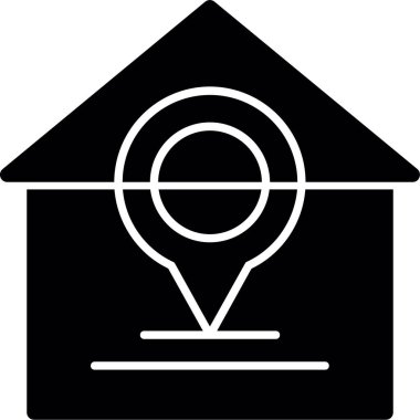 harita simgesi vektör illüstrasyonu