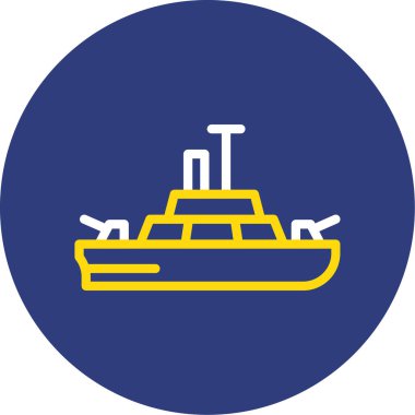 Gemi. Web simgesi basit illüstrasyon