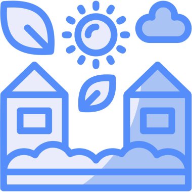 Dolu iklim iklimi simgesi - özet biçimi