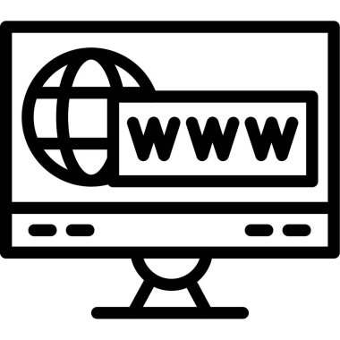 Web tarayıcı vektör çizgisi simgesi