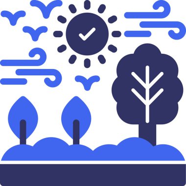 ağaç simgesi vektör illüstrasyonu