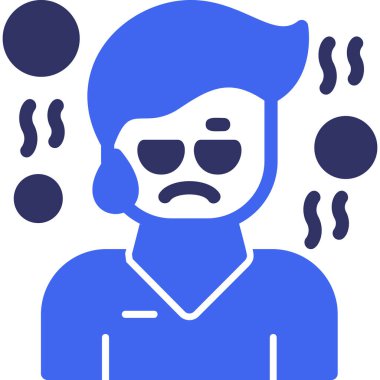 Üzücü. Web simgesi basit illüstrasyon