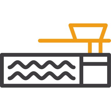 Yapı vinci ve bina simgesi vektör çizimi çizimi