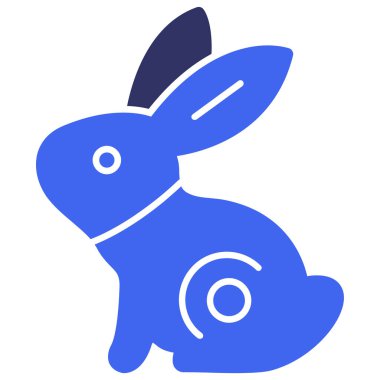 Hayvan tavşan paskalya ikonu