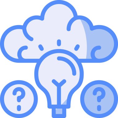 Bulut hesaplama web simgesi, basit vektör illüstrasyonu