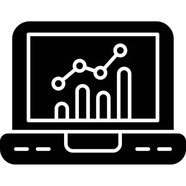grafik ve ok simgesi, vektör tasarımı ile bilgisayar monitörü