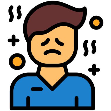 Hasta adam simgesi, vektör illüstrasyonu