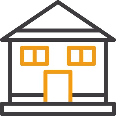 Ev binası ikonu. vektör illüstrasyonu