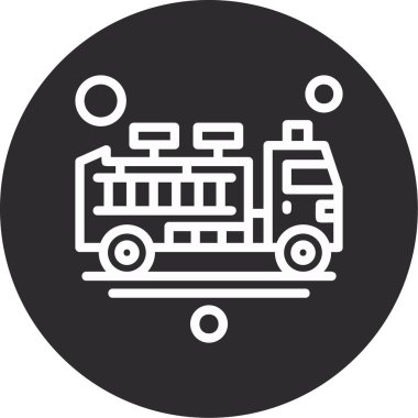 dağıtım kamyonu ikonu vektör çizimi