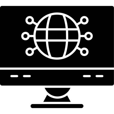 Bilgisayar simgesi, basit vektör illüstrasyonu