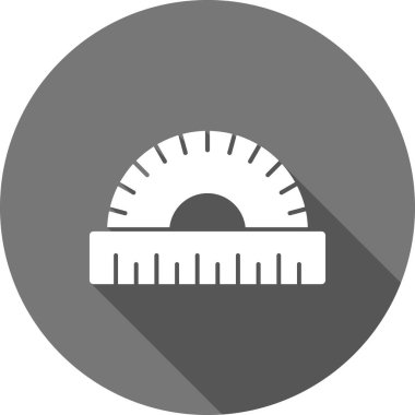 cetvel web simgesi, basit vektör illüstrasyonu