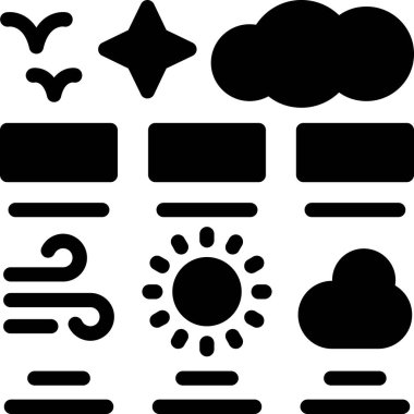 Hava tahmini simgesi ana hatlar biçiminde