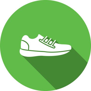 Sneaker Kabartma Gölgesi, Vektör İllüstrasyonu