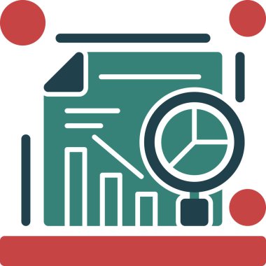 iş ve finans satırı vektör simgesi.