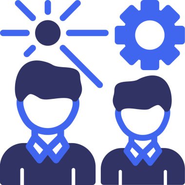 teçhizat yaratıcı insanlar simgesi - taslak biçimi