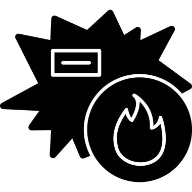 Blaze Burst Glyph Simgesi, Vektör İllüzyonu