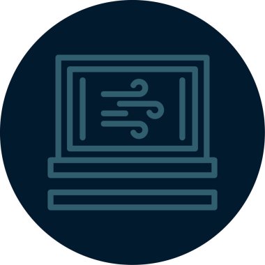 Laptop modern simgesinin vektör illüstrasyonu