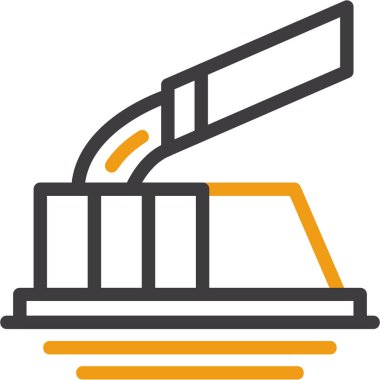 inşaat vinç simgesi, vektör illüstrasyon