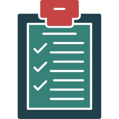 Kontrol listesi. Web simgesi basit illüstrasyon