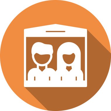 iş düz vektör simgesi