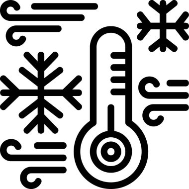 Soğuk sıcak simge taslak biçiminde