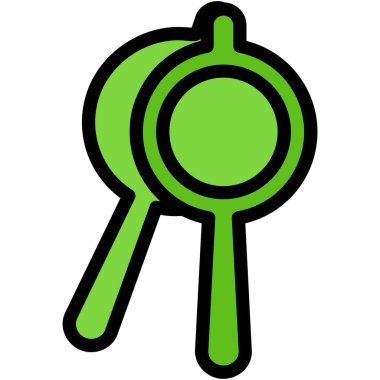 Büyütme cam simgesi, vektör illüstrasyonu