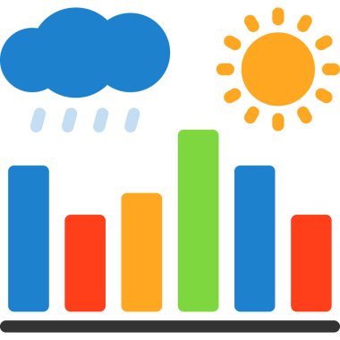 hava durumu web simgesi, vektör çizimi