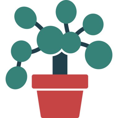 Bitki simgesinin vektör illüstrasyonu