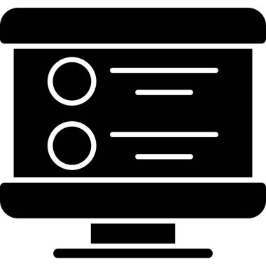 Bilgisayar ekranı. Web simgesi basit illüstrasyon