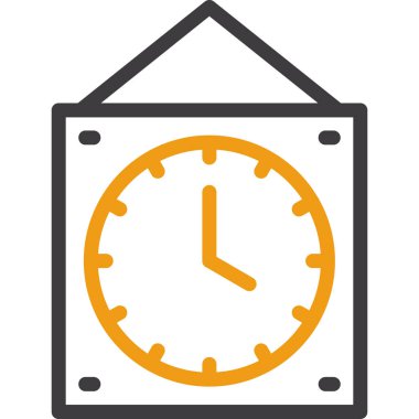 Saat simgesi. düz dizayn