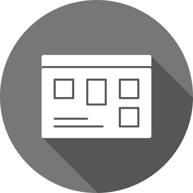 Pencere. Web simgesi basit illüstrasyon